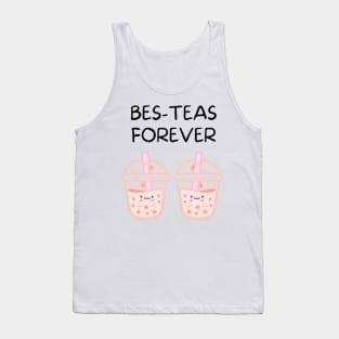 Cute Bes-Teas Forever Platonic Besties Happy International Friendship Day Tank Top